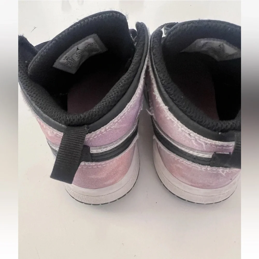 Nike Air Jordan 1 Mid Toddler Girls Sneaker Zen Master Pink Black 9c